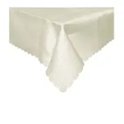 Jacquard Table Cloth Scribble Cream 150 x 270 cm