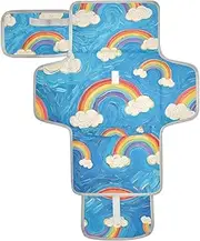 Reusable Baby Changing pad with Tissue Pocket Diaper Changing pad Travel Lightweight & Foldable Changing Station