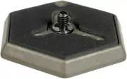 Manfrotto 030- 14 Replacement Hexagonal Quick Release Plate with 1/4- 20 Gray