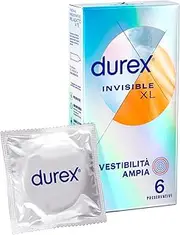 Durex Invisible Extra Large Ultra Thin High Sensitivity Condoms - 6 Condoms