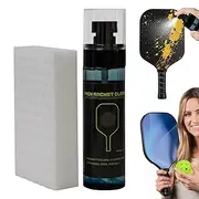 Paddle Cleaner Spray - 100ml Racket Cleaning Agent With Sponge Brush - light weight Cleaner for Carbon Fiber Paddles, Restores Grip and Spin
