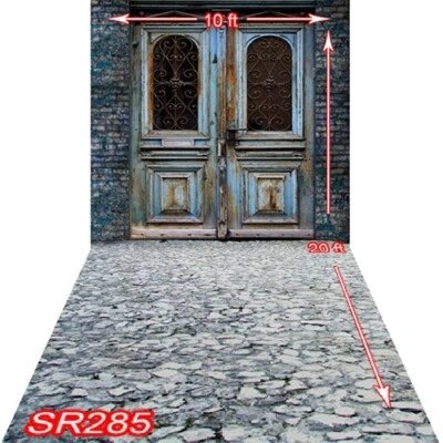 10'x20' CP Wooden Door Wall Scenic Microfiber Fabric background backdrop SR285