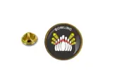 pins pin's badge metal lapel hat button bowling player star
