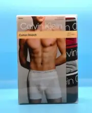 Calvin Klein Men's 3 pack Red Gray Logo Underwear Boxer Briefs Cotton Size XL