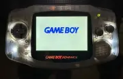 Smoke Black Game Boy Advance GBA iPS LCD USB-C Rechargeable Battery LED Lights