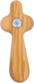 ULDIGI Holy Communion Wooden Cross Craft for Baby Baptism Catholic Confirmation and Religious Keepsake