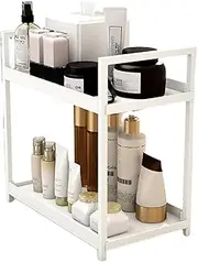 Desktop Shelf 2 Tier - Bathroom Shelf Stand - Freestanding Small Bookshelf, Bathroom Desk Stand, Kitchen Counter Display Rack for Cosmetics, Books