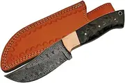 SZCO Supplies Ram Damascus Steel Skinning Knife Damascus Steel Knife