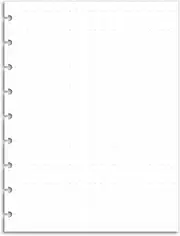 Classic Size Discbound Paper - Pure Dot Grid Sheets - Premium 120gsm Heavyweight Notebook & Planner Refills - 9 Discs, 7 x 9.25 in - Punched for Happy Planner (50 Sheets)