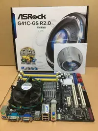 在飛比找露天拍賣優惠-ASROCK 華擎 G41C-GS R2.0+CPU Q83