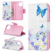For iPhone 11 Pro Case, Drawing PU Leather Wallet Cover, Butterfly Love