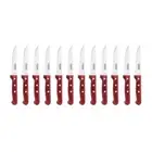 NEW TRAMONTINA CHURRASCO GAUCHO RED STEAK KNIFE SET 12 Knives BBQ