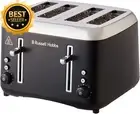 Addison 4 Slice Toaster RHT514BLK Dual Browning Defrost Reheat Wide Slots Black