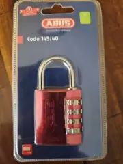Abus 145/40 Red Combination Padlock, Side