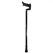 Livingstone Adjustable Offset T Handle Walking Stick with Plastic Handle Black