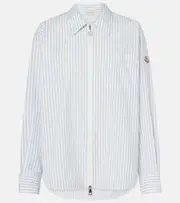[Moncler] Moncler Striped shirt UK 14 white
