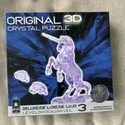 BePuzzled 3D Crystal Puzzle Purple Unicorn 44 Pcs Ages 12+ Stallion Pegasus