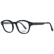 Ermenegildo Zegna ZC 5017 Men Black Optical Frame Solid Oval Casual Eyewears