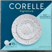 New Corelle Signature Terrazzo 16-piece Dinnerware Set 1135311