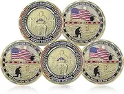 CHURYUML 10Pack Military Challenge Coins Veterans Coin, We Stand for The Flag We Kneel for The Fallen, Military Gifts for Men Women Navy Army Veterans Day Gifts Honor Commemorative Coin