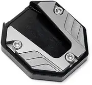 jiningqiuguodianzi CNC Aluminum Alloy Motorcycle Bike Kickstand Extender Foot Side Stand Extension Pad Support Plate Anti-Skid Enlarged Base(Titanium)