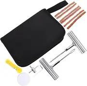 JUMPLAWN Heavy Duty Tire Repair Kit for Car Truck Motorcycle Universal Flat Tire Patch Tool Set Removal Wrench
