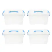 4 Pcs Stackable Storage Box Bins with Lids for Organizing Toy Organizer