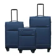 Tosca SO LITE 4-Wheel Suitcase Set of 3 - Blue (Carry-on, Medium and Large)