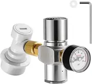 Dbgogo Hold Stable Pressure 0-60 PSI Mini Keg Regulator, No Leaking Portable Cornelius Corny Beer Growler Outdoor Picnic Party Carbonation CO2 Gas Ball Lock Disconnect Mini keg Charger Regulator