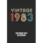 VINTAGE 1983 NOTEBOOK BIRTHDAY GIFT: LINED NOTEBOOK / JOURNAL GIFT, 120 PAGES, 6X9, SOFT COVER, MATTE FINISH