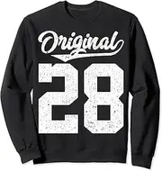 [X.Style] 28th Birthday and Original Twenty-Eight Sweatshirt ds639 Sweater (L) Black
