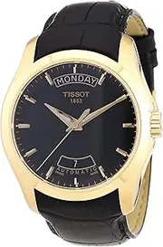 [Tissot] Men's T0354073605100 Couturier Black Dial Rose Gold PVD coated Case Watch