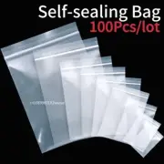 100Pcs/Lot Small Zip Lock Plastic Bags Transparent Bag Reclosable Vacuum Storage