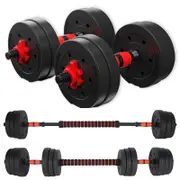 METEOR 15kg All-in-One Convertible Dumbbell Barbell Set