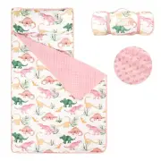 Toddler Nap Mat for Preschool, Soft Kids Nap Mat with Removable Pillow and Mi...