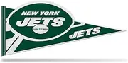 Rico Industries NFL Football New York Jets Soft Felt Pennant - EZ to Hang - Home Décor (Game Room, Man Cave, Bed Room)