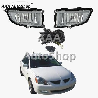 For Mitsubishi Lancer 2005-2007 Bumper Fog Driving Lights Lamp w/Wiring Switch