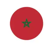 Round Moroccan Flag Sticker