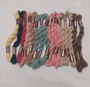 Lot Of 16 DMC Broder Medici Needlepoint Tapestry Wool Floss Thread