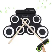 Portable USB Hand Roll Folding Drum Electronic Drum Jazz Drum Electronic Drum Set Best Gift for Christmas Holiday Birthday