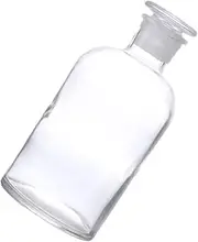DECOMELODY 1Pc Small Mouth Glass Bottle with Scale Frosted Glass for Chemicals and Solvents High Heat Resistance Accurate Measurement for Laboratory Use