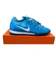 Nike Phantom GX 2 Pro TF Low Top Soccer Cleats 'Blue Fury' FJ2583-400 Men’s 9.5