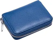 [TOVINANNA] Mini Credit Case Organizer Pockets RFID Card Holder Zipper Wallet for Women Men Travel-Friendly