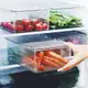 日本霜山 掀蓋式層疊PET耐凍冰箱蔬果生鮮收納盒-3入