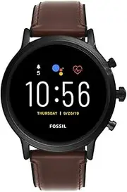[FOSSIL] Gen 5 Carlyle Stainless Steel Touchscreen Smartwatch with Speaker, Heart Rate, GPS, Contactless Payments, and Smartphone Notifications