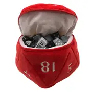 Ultra Pro Dungeons & Dragons (D&D) d20 Plush Dice Bag Red