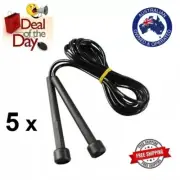 5 x Jumping MMA Boxing Speed Cardio Gym Exercise Fitness Skipping Jump Rope