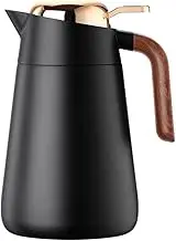 54Oz Thermal Coffee Carafe Tea Pot with Tea Infuser,Double Walled Vacuum Water and Beverage Dispenser,Thermos Water Pitcher Beverage Dispenser(Black)