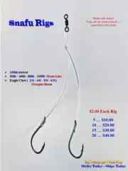 Snafu Rigs / V Rigs . Blackfish Tog Sea Bass Catfish Striped Bass Green Crabs