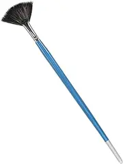 Watercolour Paint Brush Set Ceramic Glaze Fan Pen Gouache Brush Pottery Painting Tools for Artists Adults Quick Coloring Soft Bristles Anti-Shedding Blue